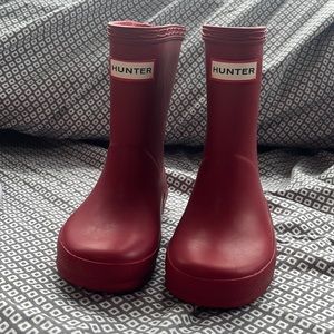 Hunter red rain boots. Great condition and clean.